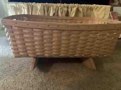 XL LONGABERGER INFANT CRADLE BASKET OR LARGE LAUNDRY HARD TO FIND!