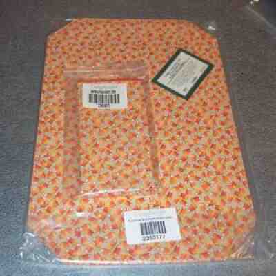 Longaberger Candy Corn 2-PLACEMATS + 2-NAPKINS ~Made in USA~ Brand New in Bag!