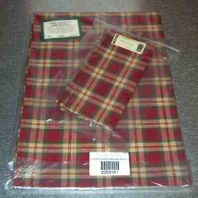 Longaberger Orchard Park Plaid 2-PLACEMATS + 2-NAPKINS ~Made in USA~ New in Bag!