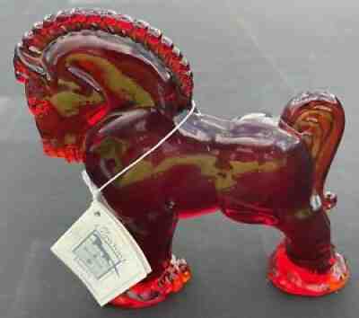 RARE LONGABERGER HOMESTEAD CRAWFORD BARN RED HEISEY CLYDESDALE HORSE 1 OF 900