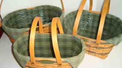 Longaberger 1995 Traditions Collection Basket Family Community Family Plaid Lot