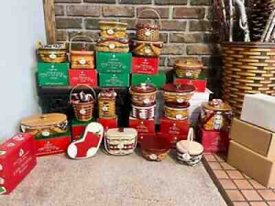 Complete Collection Longaberger Tree Trimmer Baskets 1999 - 2017