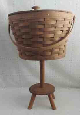 Longaberger Sewing Basket & Stand.