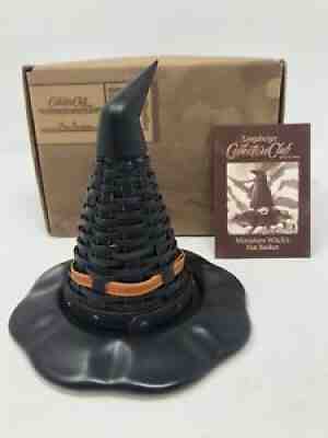 LONGABERGER MINIATURE WITCH'S HAT BASKET, 2013, COLLECTORS CLUB, HALLOWEEN MINI