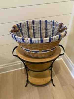 Longaberger BEVERAGE TUB Basket COMBO W/3 RARE Shelves Stand Liner Protector WOW