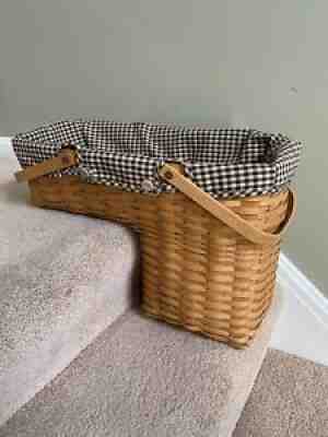 Longaberger Step Up Basket 2007 With Liner And Protector Signed