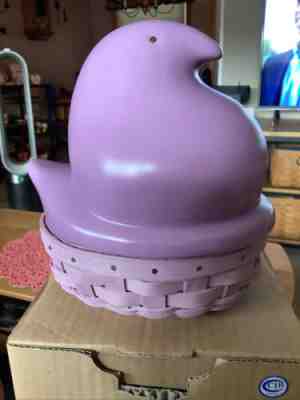 LONGABERGER 2012 EASTER LAVENDER PEEPS TOPPER W/ BASKET & PROTECTOR NWOT