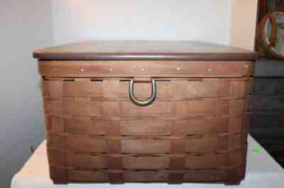 LONGABERGER LARGE RECTANGLE STORAGE BASKET, PROTECTOR, LID, MODULAR, S & STORE