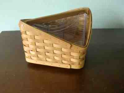 Longaberger 2005 Hand Woven Lazy Susan Spinning Organizer Utility Basket 9x9x7