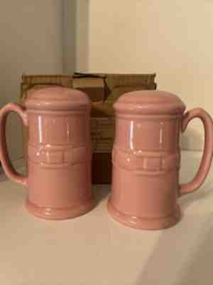 Longaberger Stovetop Salt & Pepper Shakers - Pink - NIB