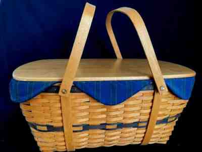 1999 Longaberger Collector Club Family Picnic Basket Combo, Made in USA!!