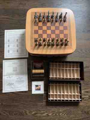 Longaberger 2001 Father's Day Checkerboard Basket w/ Checkers Chess