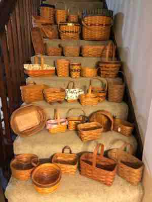 32 Longaberger hexagon American Cancer cradle vegetable Hope Baskets lot