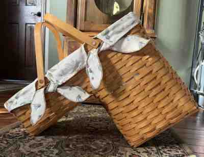 longaberger stair step basket with floral liner