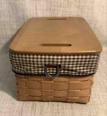 Terracotta Wide Weave Tall Rectangle Basket Set with Free Protector —  Longaberger