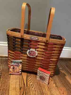 Longaberger 1998 Collectors Club 25th Anniversary Flag Basket Liner Protector EC