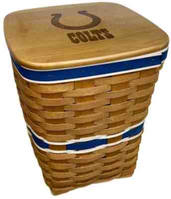 Longaberger Small Waste Basket w/Custom Liner Insert & Crimson