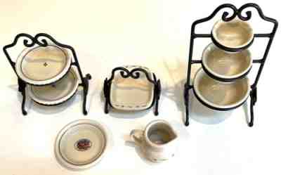 Longaberger Miniature Wrought Iron & Pottery Collection