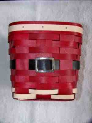 Longaberger Santa Belly Tissue Basket, With Lid