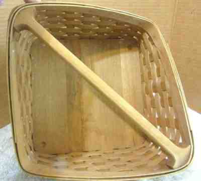 LONGABERGER 2006 LAZY SUSAN SPINNING ORGANIZED UTILITY BASKET W/PROTECTOR 9X9X7