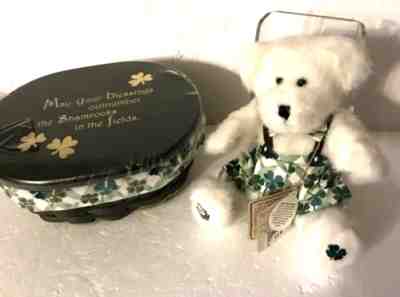 St Patrick Longaberger Fields of Clover Basket Comb & Boyds Bear Lucky O'Beary