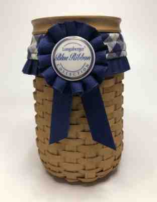 Longaberger Blue Ribbon Collection Pride Basket Set Coin Bank