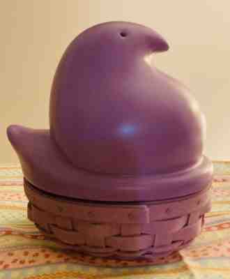 Longaberger Pottery Peeps Lavender/Purple Basket Protector NEW RARE