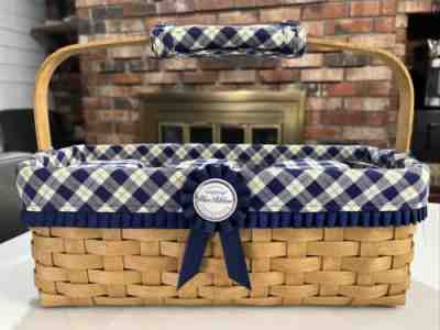 Longaberger Blue Ribbon Canning Pride basket protector liner Replace jars Ribbon