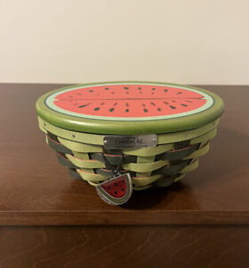 Rare 2010 Longaberger CC Homestead Gathering Watermelon Basket One Day Only Mint