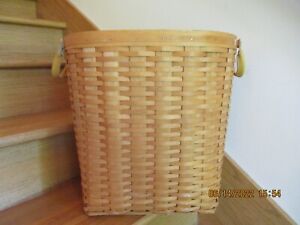 Longaberger Large Oval Waste Basket Set handy gently used *shipping included!!*