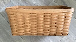 Vtg LONGABERGER Large Laundry Hostess Basket W/Protector 1994 Clothes Hamper