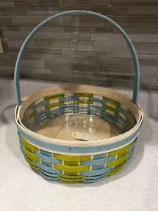 Longaberger 2016 Turquoise EASTER Basket w/Protector