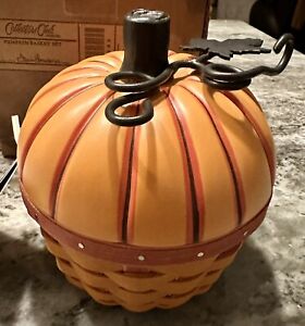 NIB Longaberger 2012 Collectors Club Pumpkin Basket Set 912402  HTF!