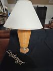 Longaberger Table Top Lamp Handcrafted by Longaberger, Warm Brown, Cream Shade