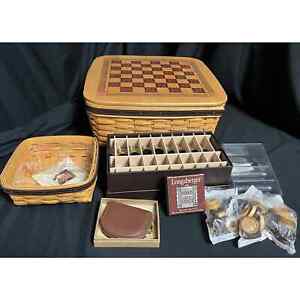 NIB 2001 Longaberger Father's Day Game Set, Chess, Checkers, Tic Tac Toe