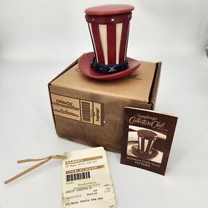 Longaberger 2013 Collectors Club Mini Uncle Sam Hat Box COMPLETE SOLD 1 MTH ONLY