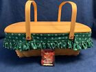 Longaberger 1999 Hostess Treasure Basket #18716 W/ Protector, Liner & Lid ~MINT~