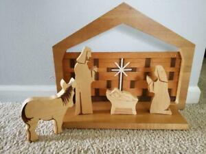 LONGABERGER WOODCRAFTS CHRISTMAS 6 PIECE NATIVITY MANGER SET