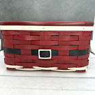 2012 Longaberger Santa Belly Family Tissue Basket With Lid