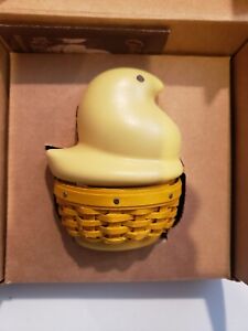 Longaberger MINATURE Easter Yellow Peep Basket Set New In Box