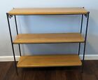 Longaberger Wrought Iron 3 Tier Bookcase with Warm Brown Shelves