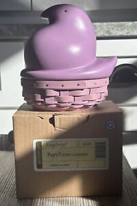 Longaberger 2012 Peeps Basket Set Lavender Topper Easter Chick Great Gift!