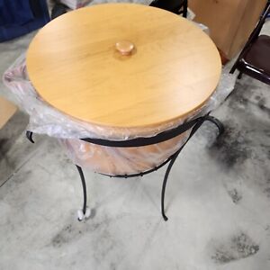 Longaberger Pot Of Gold Basket lid protec Liner And Wrought Iron Party Stand