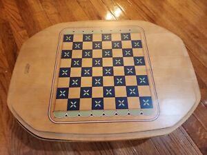 Longaberger ALL IN ONE GAME Basket for Chess Checkers Backgammon Protectors Lid