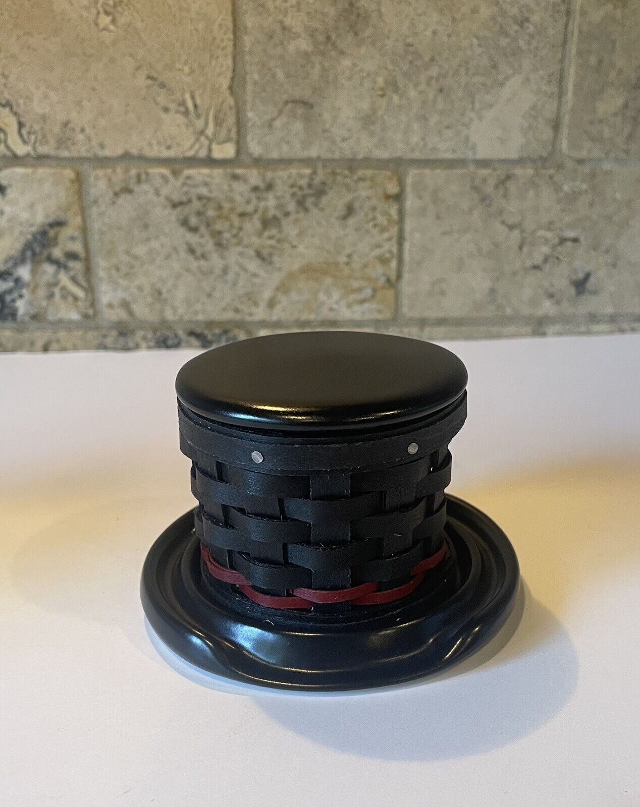 Longaberger Collectors Club 2013 Miniature Snowman Top Hat Basket Combo Set