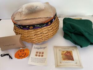 Longaberger 2004 Hostess Halloween Basket Combo w/Wood Lid PLUS MORE- READ! NEW!