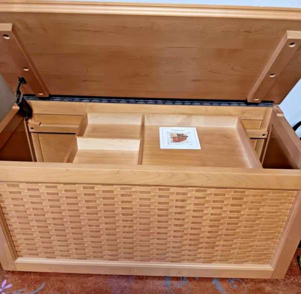 Longaberger Hostess Woven Panel Chest, Item Has Been In Storage For 20 Years