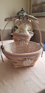 Longaberger 2000 Large And Small With Bunny Bear Jelly Bean Set  Basket