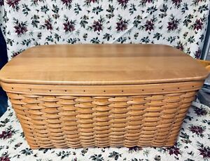 Longaberger HOPE CHEST Basket + LID + Protector - NIB - FREE SHIP