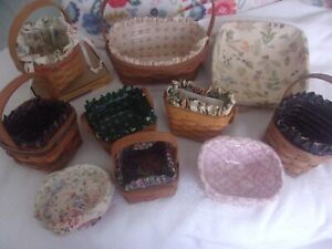 10 LONGABERGER BASKET LOT COMBO'S   GREAT LOT
